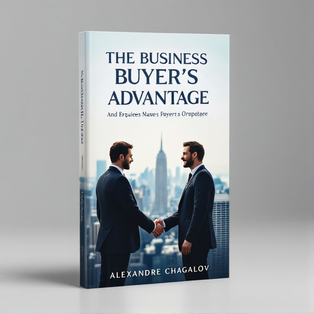The cover features two business men in formal attire standing against a backdrop of a city skyline. They are shaking hands, symbolizing a successful business deal. The image is clean and professional, with a focus on the two men and their interaction.