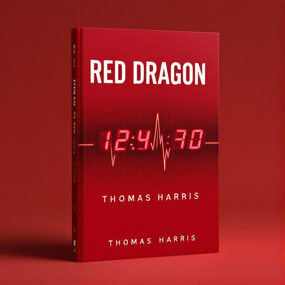 The cover features a bold scarlet background with a pulsing heartbeat line cutting across the center of the cover. Along the line, digital numbers are displayed, creating a countdown effect. The numbers gradually increase in size, adding to the sense of urgency and suspense.