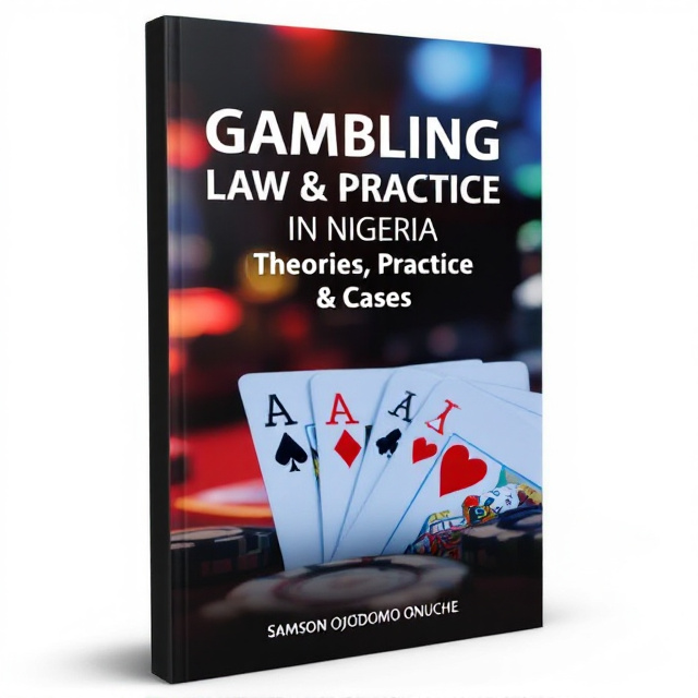 The cover features a close-up image of playing cards, with a blurred background of a casino. The title is placed at the top, bold and prominent, with the author's name displayed at the bottom, in a sleek and professional font.