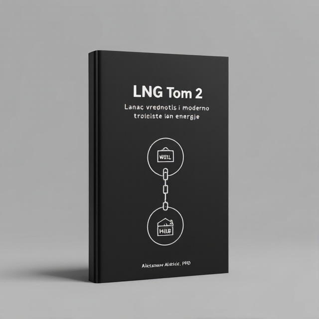 The cover features a black background with two contracts placed vertically. The top contract depicts a gas well, represented by a chain extending downwards towards the bottom contract, which represents a gas hub. The chain symbolizes the connection between the two elements, representing the concept of a chain of values in the energy market.