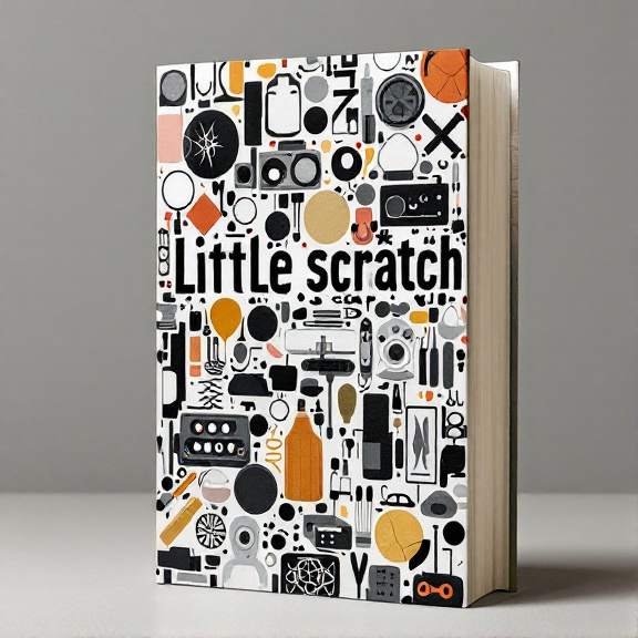 An intricate pattern of overlapping everyday objects and abstract shapes, creating a semi-chaotic yet balanced design. The objects are arranged in a way that reflects the book's themes of anxiety, chaos, and intrigue.