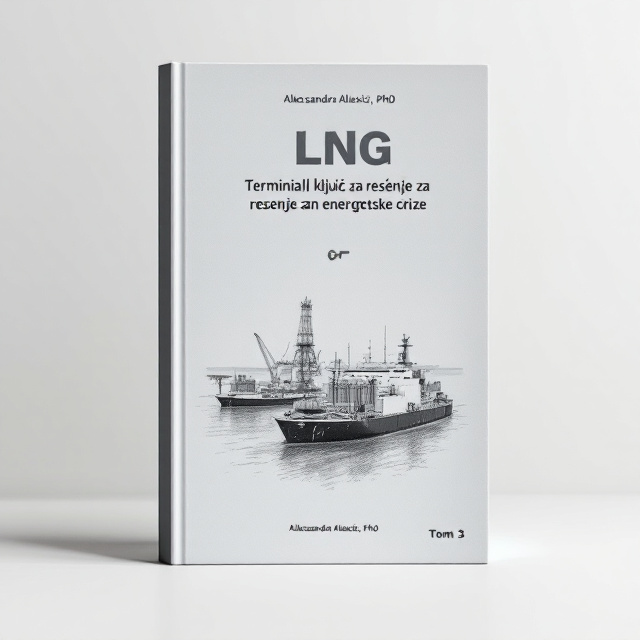 A minimalistic graphic pencil drawing of onshore and offshore LNG terminals, with a key symbol integrated into the design. The terminals are depicted in a simple, yet detailed manner, creating interest and intrigue.