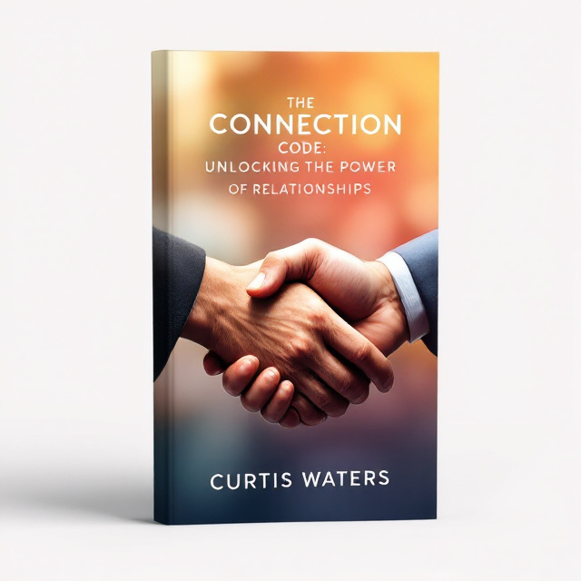 The cover features a close-up image of two hands clasped together in a handshake, symbolizing connection and networking. The background is a gradient of warm colors, representing the positive and harmonious nature of relationships.
