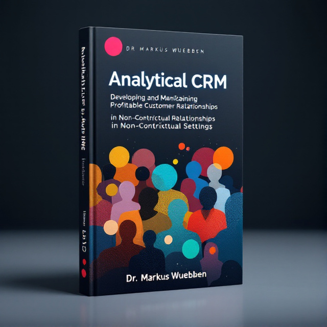 The cover features an abstract representation of customers in various forms and shapes, symbolizing the diverse range of customers in non-contractual settings. Overlapping circles and geometric patterns create a sense of movement and energy, evoking excitement and curiosity.