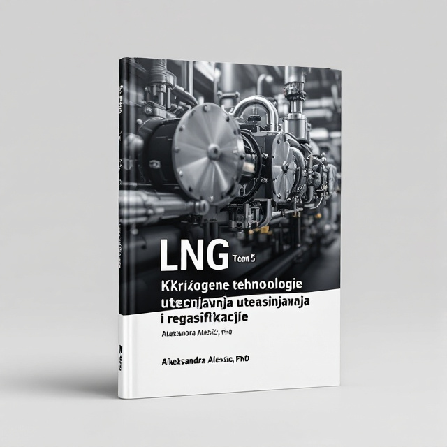 The cover features a close-up image of a gas liquefaction machine, showcasing its intricate details and industrial aesthetic. The black and white color scheme adds a sense of sophistication and minimalism. The image is placed in the center of the cover, with the book title and author name positioned below it.