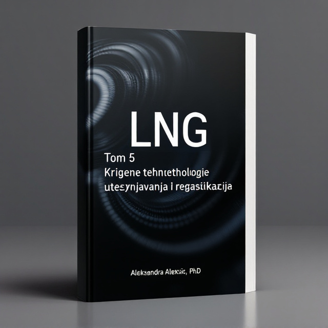 The cover features a close-up image of a cryogenic LNG turbo compressor, capturing the essence of the book's subject matter. The image is placed on a black background to create a strong visual impact and convey the concept of liquefaction and regasification. The title of the book is written in bold, white typography, standing out against the dark background. A subtle gradient effect is added to the title to add depth and interest to the design.