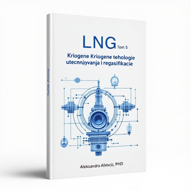 The cover features a close-up image of a process flow diagram of LNG liquefaction technology, with the Joule Thompson valve as the central focus. The image is clean, symmetrical, and visually interesting, capturing the reader's attention and curiosity.