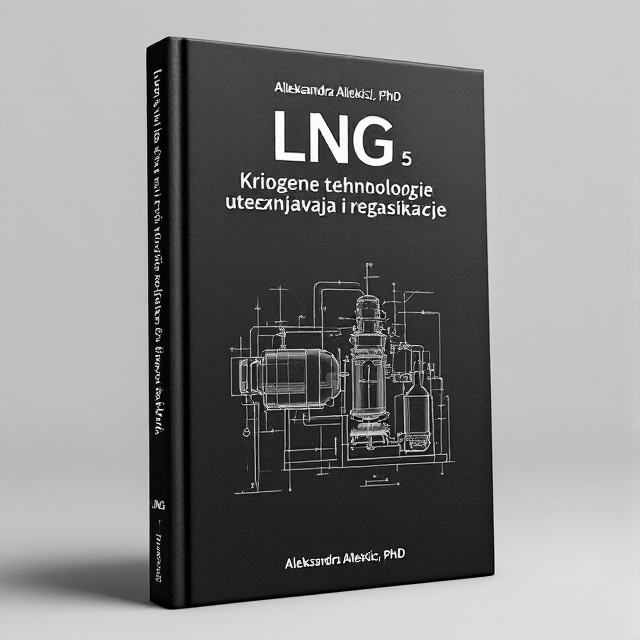 A complete black cover with a detailed schematic diagram of a natural gas liquefaction machine with a nitrogen expander in white.