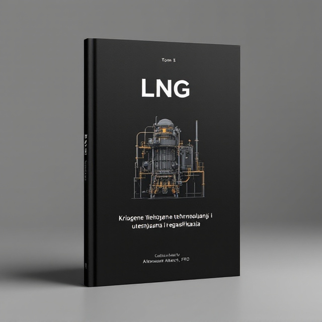 The cover features a minimalistic design with a black background. In the center, there is an image of a Cailletet liquefaction machine, showcasing the key element of the book. The focus is on the machine's intricate details and its industrial aesthetic, creating a visually interesting and captivating image.