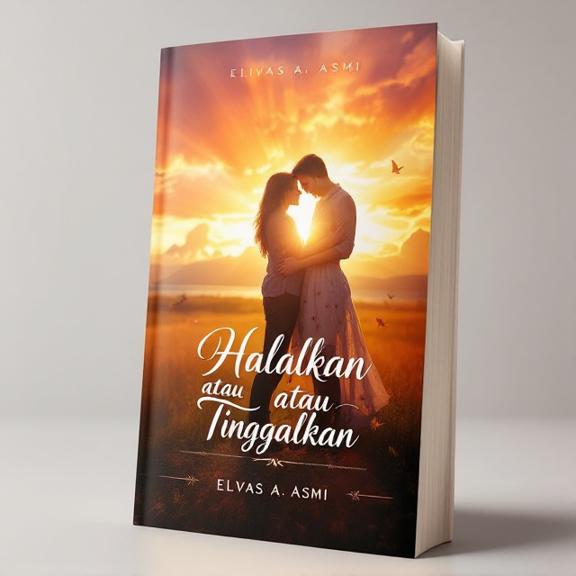 The cover features a couple in an embrace, surrounded by vibrant colors and rays of sunlight. The couple is depicted in a joyful and loving pose, expressing the happiness and contentment found in the story. The background showcases a beautiful sunset, symbolizing the complexities of love and the choices one must make. The overall visual style is warm, inviting, and filled with emotions.