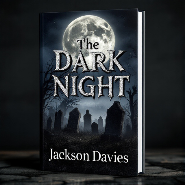 The cover features a chilling image of a full moon shining down on a spooky graveyard. The moon's light illuminates tombstones and casts eerie shadows, creating a haunting atmosphere.