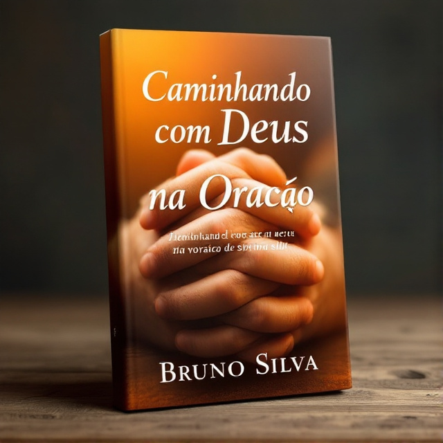 A close-up image of hands clasped in prayer, overlaid with a translucent orange color to create a sense of warmth and spirituality. The book title is prominently displayed at the top, with the author name below it. The image of hands is centered on the cover, with the title and author name positioned on the bottom half of the cover.