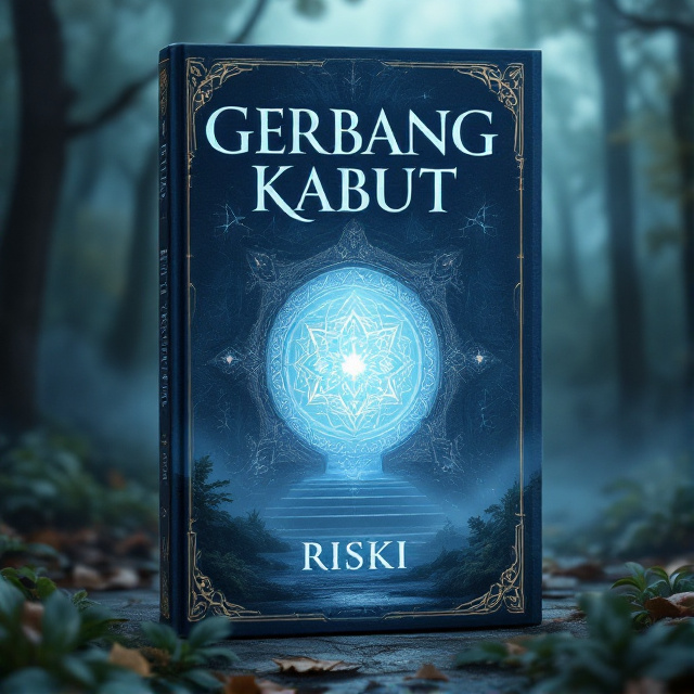 The cover features a mystical and ethereal scene with a hidden gate at the center, surrounded by dense fog. The gate is integrated with intricate patterns and is adorned with magical symbols. The surrounding forest can be seen through the mist, hinting at the unknown and mysterious adventures within.