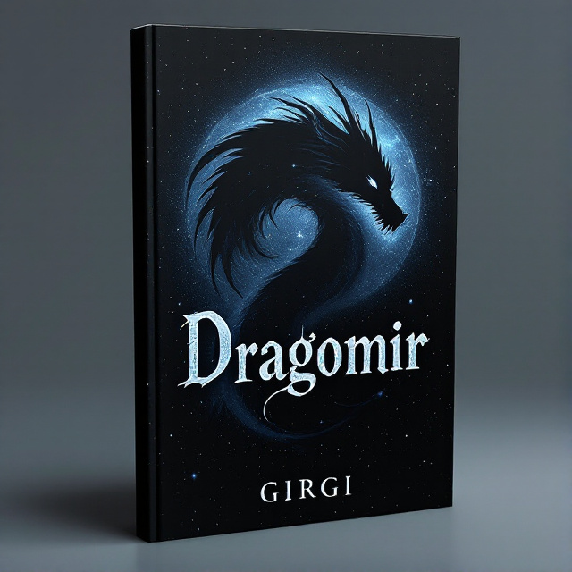The cover features a mysterious silhouette of a dragon against a dark, starry background. The dragon is illuminated by a soft, ethereal light, adding a touch of fantasy to the design.