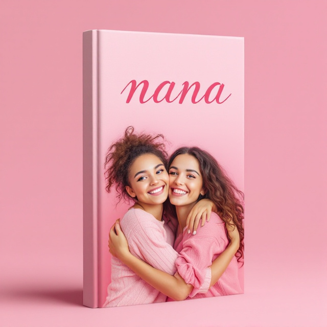 The cover features two close friends, smiling and embracing each other against a soft pink background. The emphasis is on their happiness and the bond between them, representing the themes of love and friendship in the book.