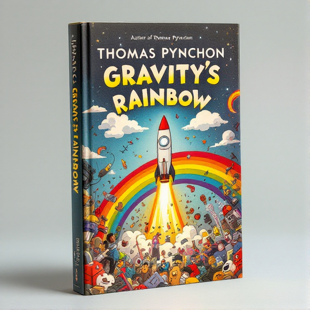 The cover features a vibrant and chaotic scene with a cartoon-like depiction of a V-2 rocket soaring through a colorful rainbow. The rocket is surrounded by scattered objects and characters, creating a sense of action and adventure.