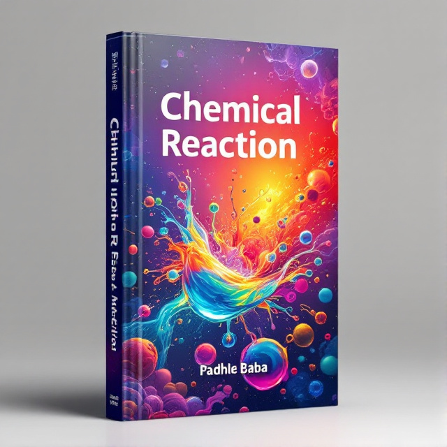 The cover features a vibrant and dynamic illustration of a chemical reaction taking place, with colorful molecules and particles in motion. The background is a gradient of warm and cool tones to create a sense of energy and excitement.