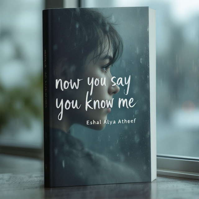 The cover features a close-up shot of a young person looking out of a rainy window, capturing a somber and reflective atmosphere. The image is desaturated to enhance the sense of melancholy and is framed within a soft, dreamlike vignette.