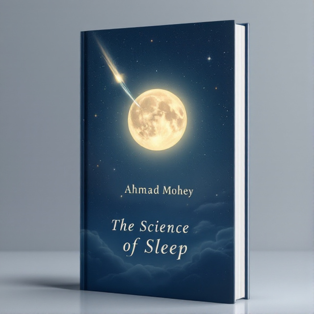 A tranquil night scene with a peaceful moon shining brightly in the center, surrounded by a sprinkling of stars. A comet streaks across the sky, representing the element of dreaming.