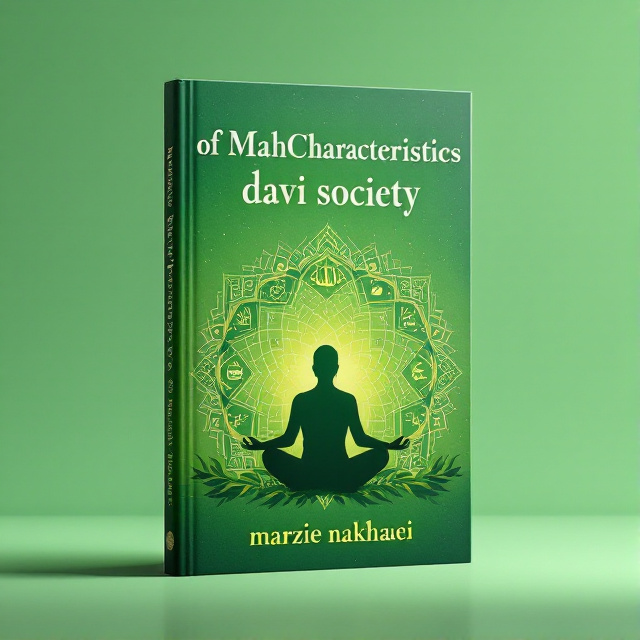The cover features a vibrant green background, symbolizing nature and the essence of Islam. In the center, there is a silhouette of a person meditating, representing the spiritual journey explored in the book. Surrounding the silhouette are various Islamic symbols and patterns, showcasing the connection between the teachings of Islam and the natural world.