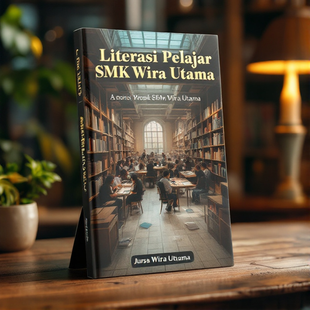 The cover features a prominent image of a library filled with books, surrounded by students engaged in discussions. The scene is set in a calm and serene atmosphere, with warm lighting and soft shadows. The title of the book is displayed prominently at the top, while the author's name is included at the bottom.