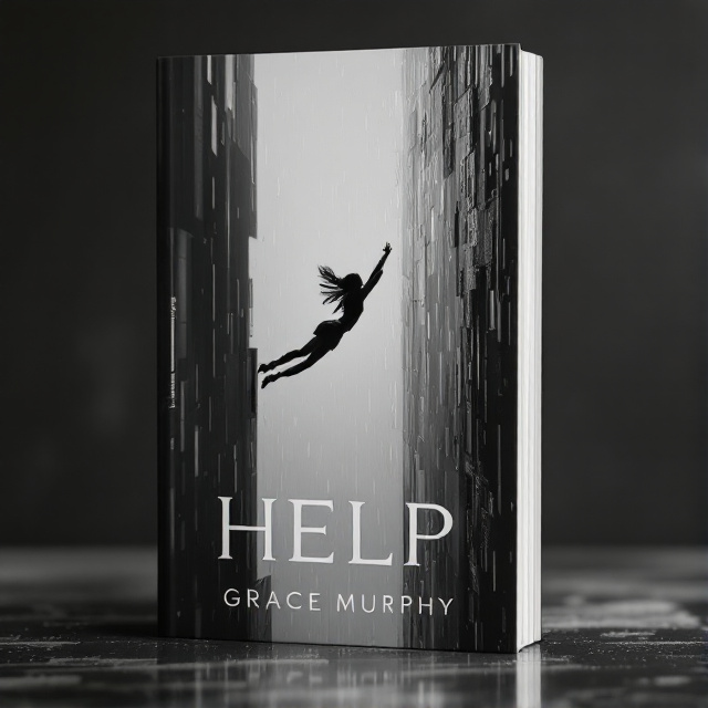 The cover features a grayscale image of a teen girl falling backward off a tall building, with rain falling all around her. She is reaching back out for the ledge, portraying a feeling of desperation and hopelessness. The image is centered on the cover and takes up a large portion of the space. The overall tone is sad and emotive, capturing the essence of the book's theme.