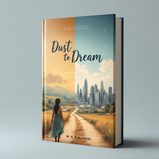 The cover features a blend of two contrasting scenes. On the left side, there is an illustration of a village girl, representing the protagonist's humble beginnings. On the right side, there is a modern city skyline, symbolizing her journey to success. The two scenes are connected by a path, representing her transition from the village to the city.