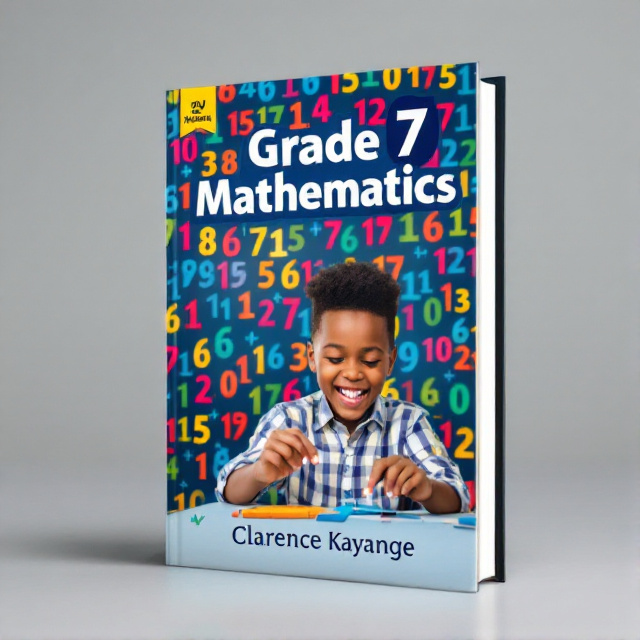 The cover features a vibrant background with a pattern of colorful integers displayed in a playful and engaging manner. In the foreground, a young child is shown enthusiastically solving a math problem, showcasing the theme of the book.