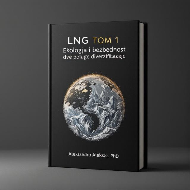 The cover features a minimalist design with a matte black background. In the center, an arctic circle is depicted, symbolizing the ecological aspect of the book. On the top left corner, a theater stage is placed, representing the concept of performance or manipulation. Marionettes are positioned on the stage, further emphasizing this idea. Elements of global warming, such as melting glaciers, are subtly integrated into the design.