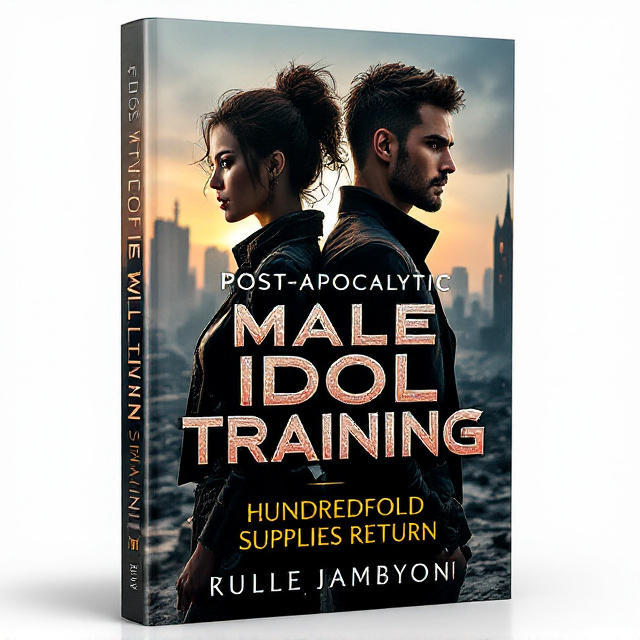 The cover features a striking image of a woman and a man standing back to back, with a devastated cityscape in the background. The woman exudes a sense of ambiguity and power, while the man portrays a sexy and handsome aura. The colors are dark and muted, creating a post-apocalyptic atmosphere.