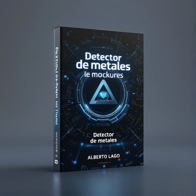 The cover features a close-up image of a metal detector, showcasing its intricate details and technological aspects. The metal detector is set against a futuristic background with a subtle electromagnetic field effect, creating a sense of depth and intrigue.