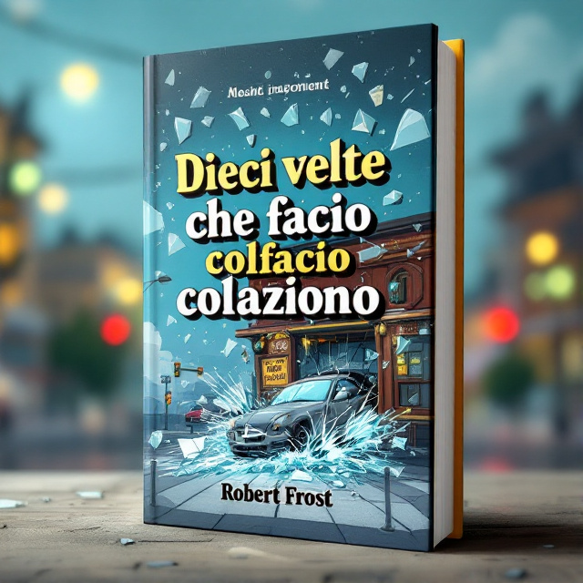 The cover features a broken window of a bar, with shattered glass flying outwards. In the background, there is a car crashing into the bar, creating a chaotic and humorous scene. A road intersection with a traffic light is visible, adding to the sense of mayhem. The overall style is playful and cartoon-like.