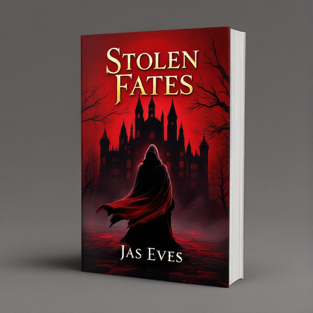 The cover features a gothic academy building in silhouette against a red background. In the foreground, there is a mysterious figure in black, with a red cloak swirling around them. The overall tone is dark and mysterious, creating a sense of intrigue.