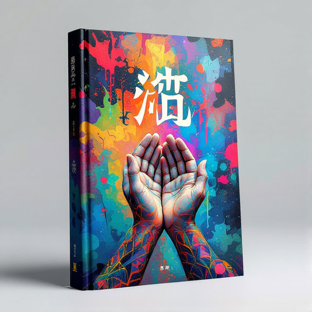 The cover features a bold and striking image of two intertwined hands reaching out of a vibrant and surreal background. The hands are delicately painted with intricate details, emphasizing the connection and unity between the characters. The background consists of a mix of vibrant colors and abstract patterns, creating a visually captivating and mysterious atmosphere.