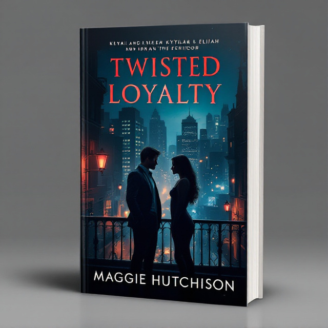 The cover features a dimly lit city skyline at night, with tall buildings and lights creating a sense of danger and tension. In the foreground, Kylah and Elijah are depicted standing on a balcony, facing each other. Elijah has a protective stance, while Kylah looks both vulnerable and determined, representing her entry into his world. Dark alleys and shadowy figures are seen in the background, hinting at the crime and thriller atmosphere of the story.