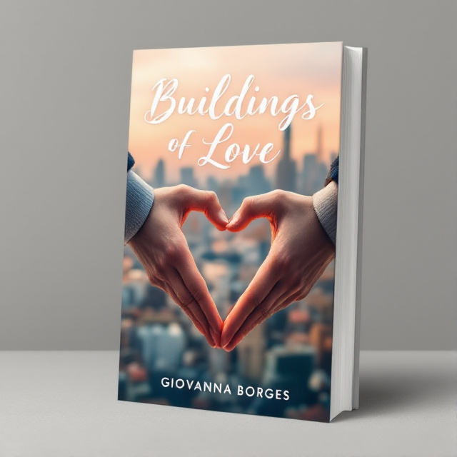 The cover features a close-up shot of two hands intertwined in a loving gesture, forming a heart shape. The hands are set against a backdrop of a picturesque city skyline, symbolizing the central theme of love and the urban setting of the story. The colors used are soft and warm, creating a romantic atmosphere.