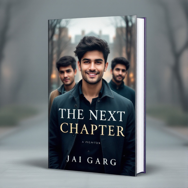 The cover features a close-up shot of three boys standing in front of a university campus. The boy in the center is the main focus, with the other two slightly blurred in the background. The overall color scheme is muted, with a hint of mystery and happiness conveyed through the boys' expressions.