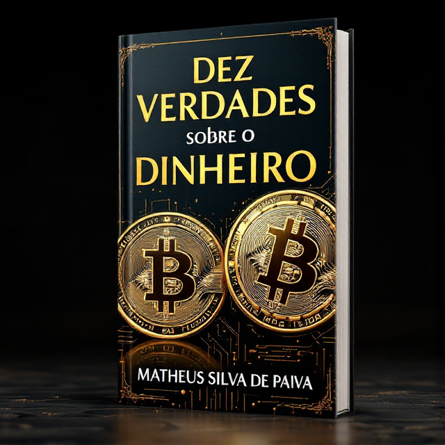 The cover features a close-up image of a shiny gold coin and a digital representation of a bitcoin, symbolizing money and technology. The coin and bitcoin are positioned on opposite corners of the cover, creating a diagonal line that adds visual interest. The background is a dark and mysterious color, with subtle patterns representing an evil government.