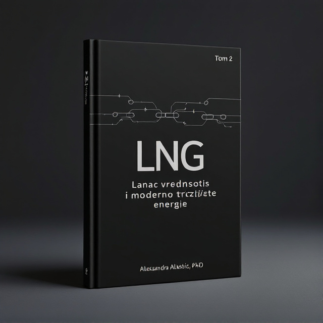 The cover will feature a minimalistic design with a black background. The value chain in the gas and LNG industry will be represented by a series of linked chains, with the gas hubs placed strategically in between. The chains will extend from the upstream to the midstream and then to the downstream, creating a visual representation of the industry's processes.