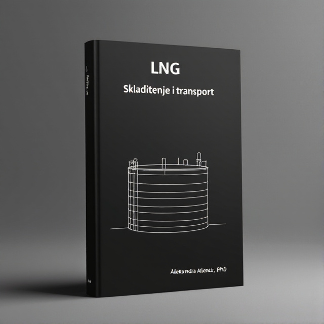 The cover features a black background with a minimalist design. In the center, a double wall tank is depicted, representing the focus on underground LNG storage and transport. The tank is outlined in white, providing a stark contrast against the black background.