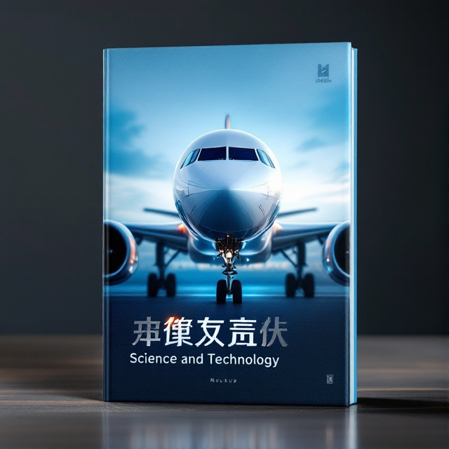 The cover features a close-up image of a modern commercial airplane, showcasing its sleek design and aerodynamic features. The image is placed centrally, with a gradient background transitioning from a light blue to a dark blue, representing the sky and giving a sense of depth.