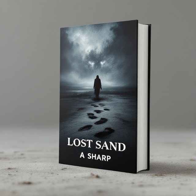 The cover features a mysterious and unsettling image of a dark, deserted beach with an ominous presence lurking in the background. The image is slightly blurred, adding to the sense of unease and uncertainty.