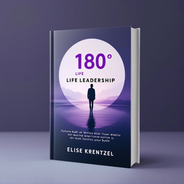The cover features a person standing in the center, facing forward and looking backward as a reflection. The image is divided by a half circle that represents the yin yang symbol, symbolizing balance and harmony. The background is a gradient of Future Dusk, transitioning from violet to midnight blue, creating a sense of calm and centeredness.
