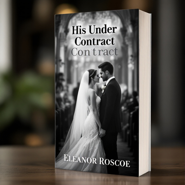The cover features a wedding scene, with a bride and groom standing face to face, but there is a sense of distance and tension between them. The bride’s back is turned slightly away from the groom, symbolizing denied love and secret emotions. The image is in black and white, adding to the dramatic and emotional atmosphere of the cover.