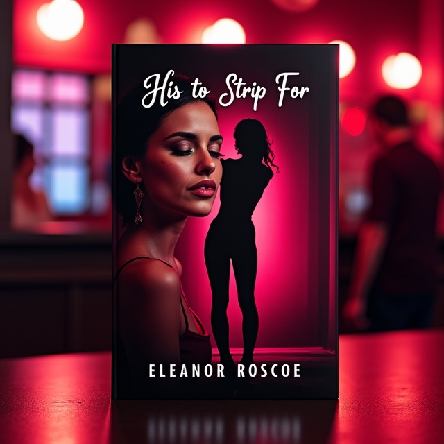 The cover features a close-up of a woman's face, with her eyes closed and a hint of a smile on her lips. Behind her, there is a silhouette of a man in a suit, with a dimly lit strip club in the background. The colors used are red and pink, creating a romantic and seductive atmosphere.