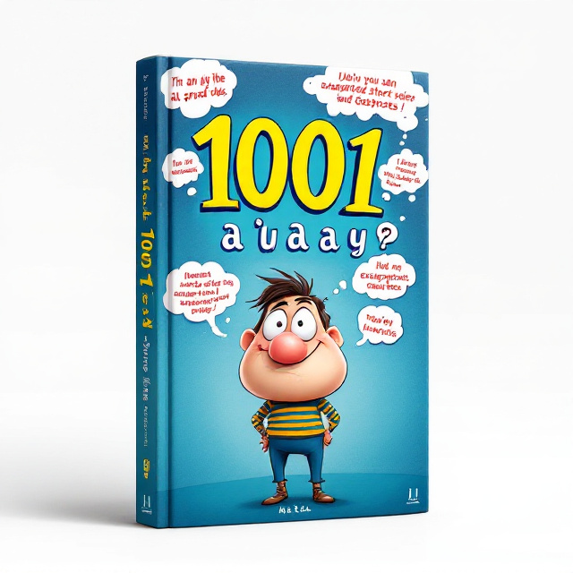 The cover features a cartoon character with a mischievous expression, surrounded by thought bubbles filled with exaggerated stories and gossips. The character's body language depicts his deceitful nature, with one hand behind his back, suggesting he is hiding something. The background is a gradient of blue, symbolizing the fantasy genre and adding depth to the design.