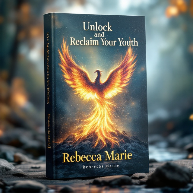 The cover features a stunning image of a phoenix rising from ashes against a serene background. The phoenix represents the theme of transformation and rejuvenation, while the ashes symbolize the challenges and setbacks one may face in life. The background includes elements such as trees and a flowing river to convey a sense of holistic healing and connection with nature.