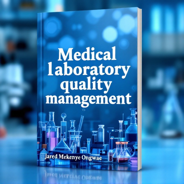 The cover features a blue background with a laboratory setting in the foreground. The laboratory equipment such as test tubes, microscopes, and pipettes are arranged in an organized and visually appealing manner. The title of the book is displayed prominently in bold white font, while the author's name is placed below in a smaller font size.