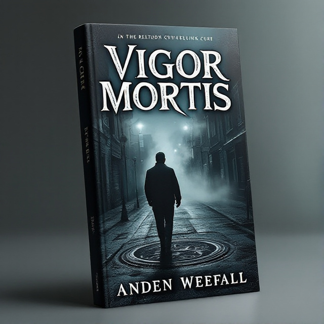The cover features a dark, brooding street scene with a man seen from the back, walking towards a steaming sewer cover. The overall mood is mysterious and ominous.