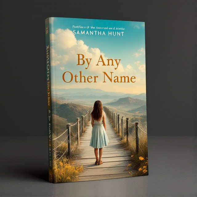 The cover features a young girl standing on a bridge, gazing out at a vast landscape. She is dressed in a combination of western and Indian clothing, symbolizing the struggle to reconcile her cultural identities. The bridge represents the journey she must undertake to find her own sense of self.